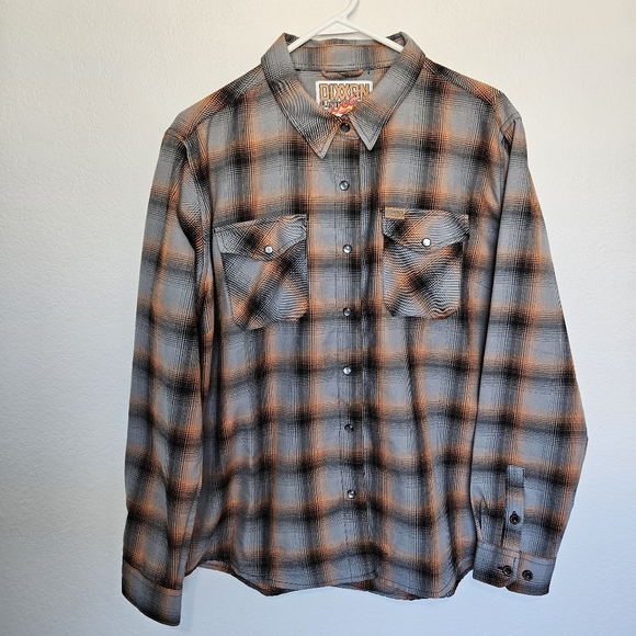 Dixxon | Big Bore Harley Davidson Quantico Custom Designs Flannel Plaid Women 2X - Picture 2 of 8